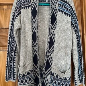 Lucky Brand Geometric Knit Cardigan